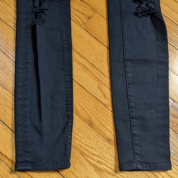 Frame black Le Skinny distressed super skinny stretch jeans size 25 - Picture 10 of 15